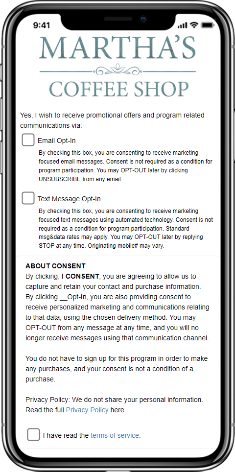 SMS Consent