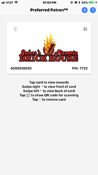View electronic copies of loyalty cards View Electronic Loyalty Cards