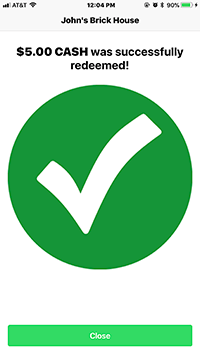 Claim offers and rewards with a swipe guesture View Electronic Loyalty Cards