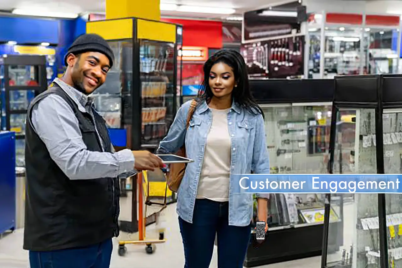 Hardware store customer checkout with a loyalty program experience