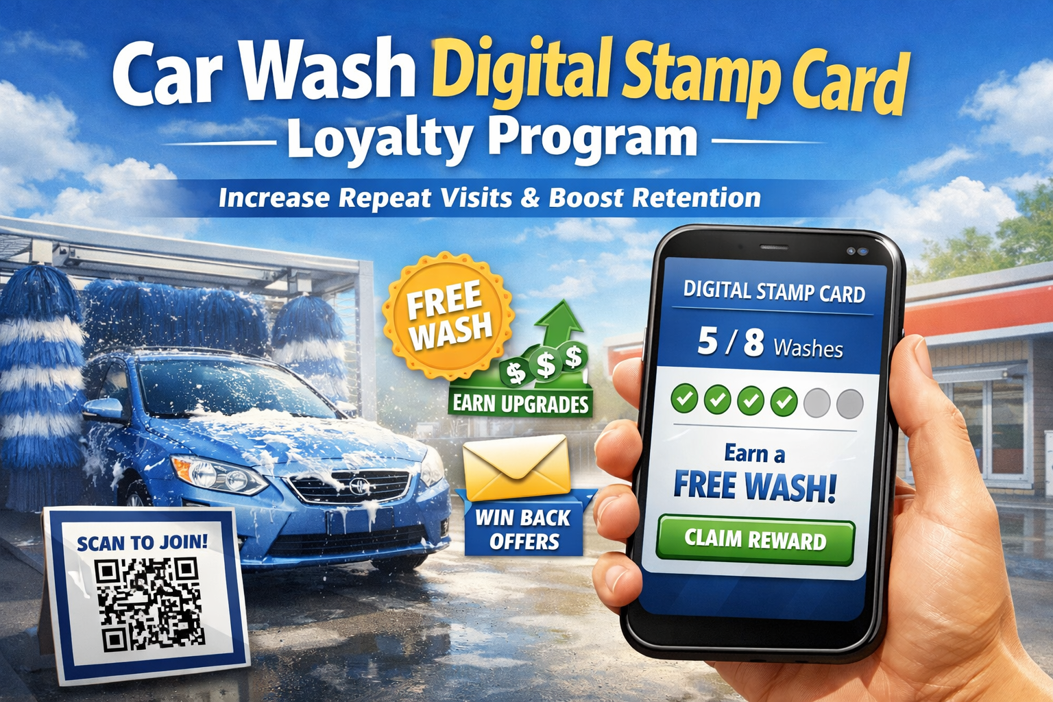 Car Wash Digital Stamp Card Program